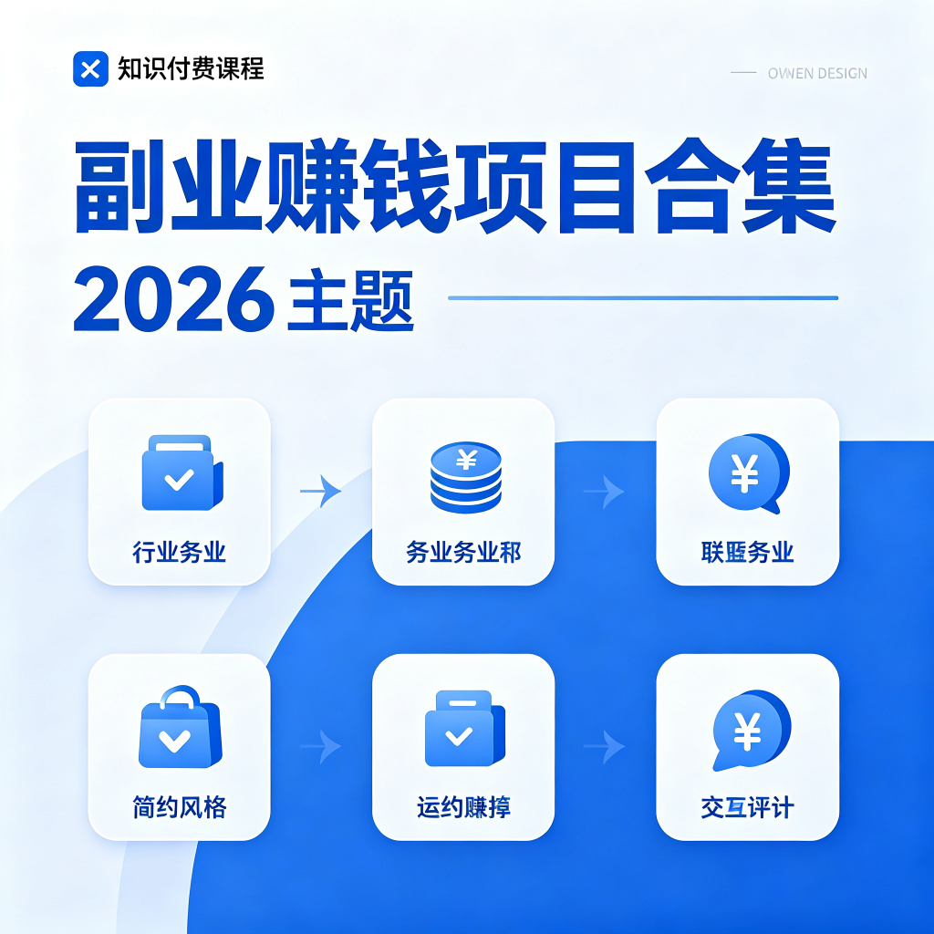 副业赚钱项目合集2026