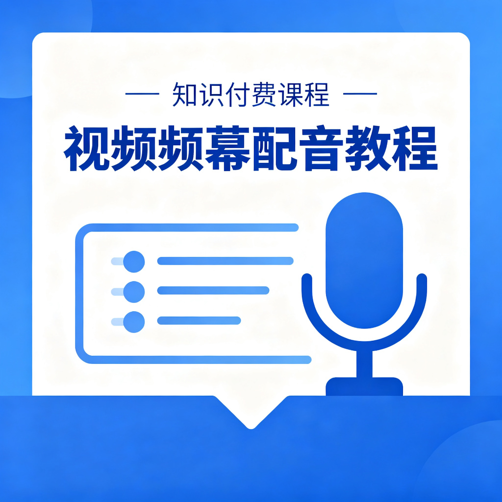 视频字幕制作与配音教程