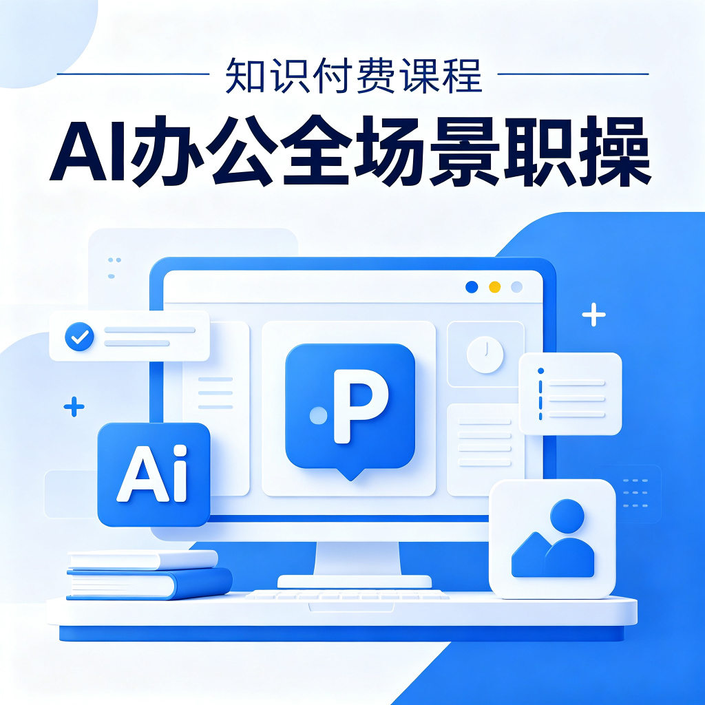 AI办公全场景实操课程：提示词+文案写作+营销方案+PPT制作+Excel图表，全面提升职场工作效率