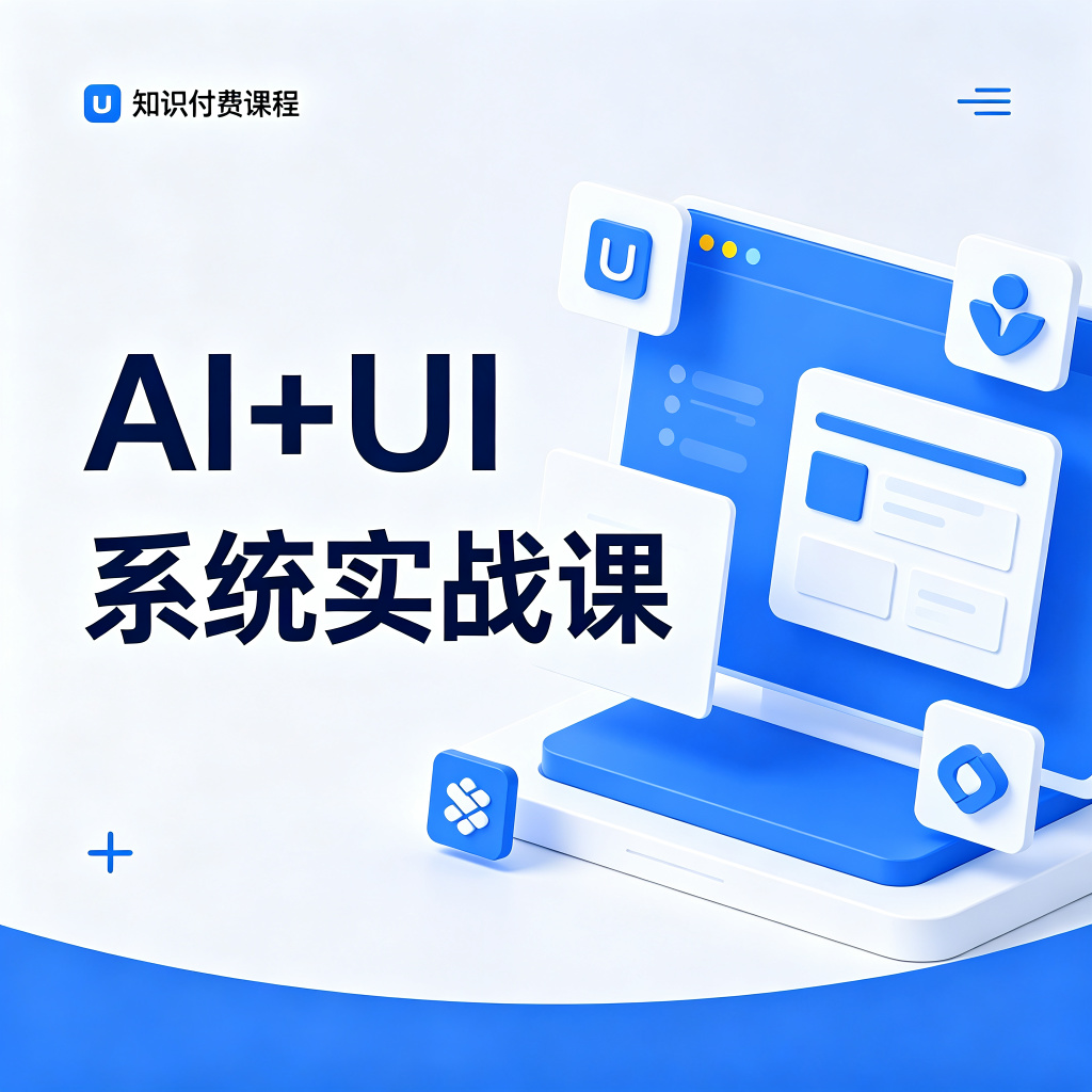 AI+UI系统实战课：十周完整教学 | 图标IP运营视觉 | 笔试作品集交互动效全套落地教程